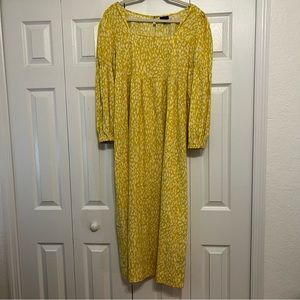 Who What Wear Chartreuse Leopard Maxi Dress